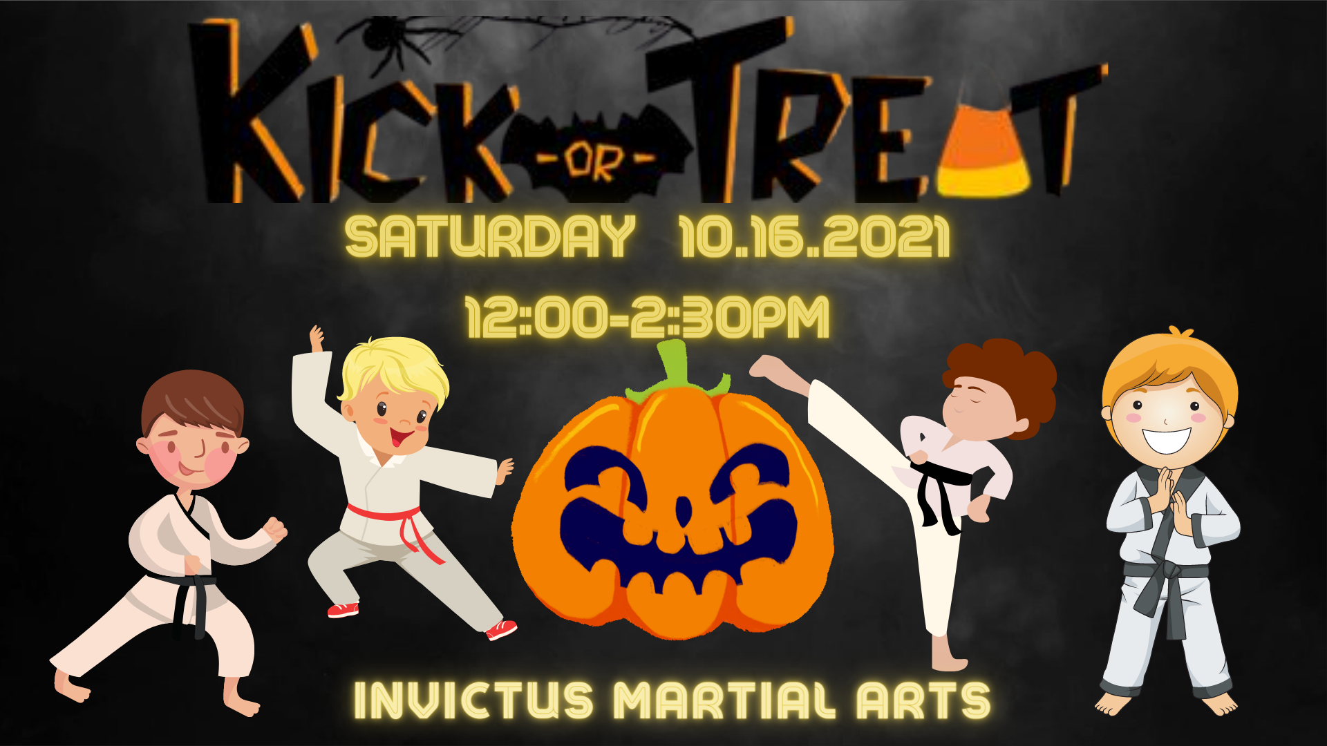 invictus, martial arts, halloween, trick or treat, kick or treat